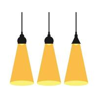 Hanging lamp flat illustration vector