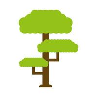 Shady green tree flat illustration vector