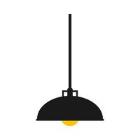 Hanging lamp flat illustration vector