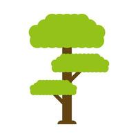 sombreado verde árbol plano ilustración vector