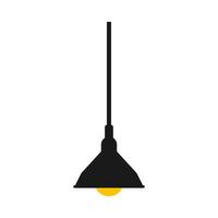 Hanging lamp flat illustration vector