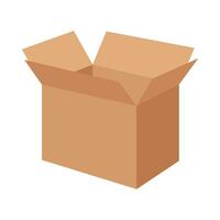 Cardboard box flat illustration vector