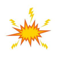 Explosion effect flat illustration vector