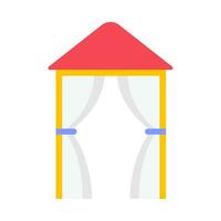 Wedding tent flat illustration vector