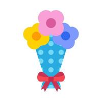 Flower bouquet flat illustration vector