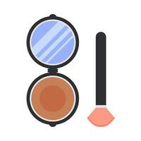 Beauty care face powder flat illustration vector