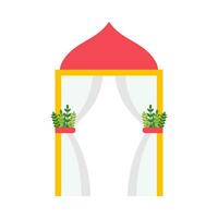 Wedding tent flat illustration vector