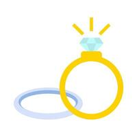 lujo anillo plano ilustración vector