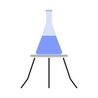 Laboratory equipment beaker flat illustration vector