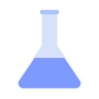 Laboratory equipment beaker flat illustration vector