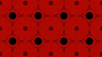 Kaleidescope pattern effect animation red color video