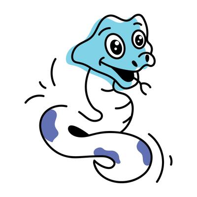 Creepy Snakes Hand Drawn Icon