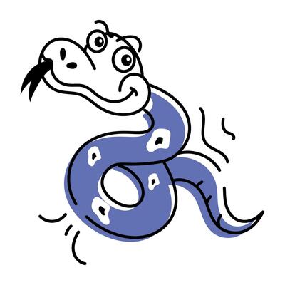 Creepy Snakes Hand Drawn Icon