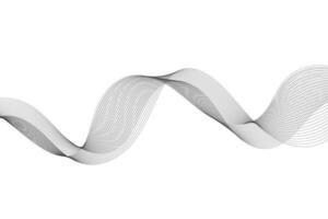 Vector abstract background with dynamic grey waves, lines and particles.