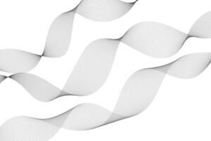 Vector abstract background with dynamic grey waves, lines and particles.