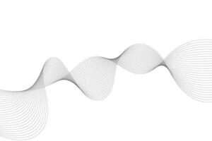 Vector abstract background with dynamic grey waves, lines and particles.