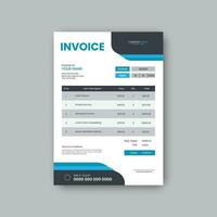 Corporate creative invoice design template. vector