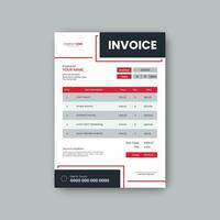 Modern minimalist invoice design template pro vector. vector