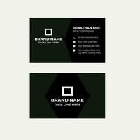 Abstract black business or visiting card design vector. vector