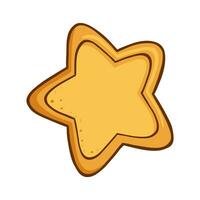 Gingerbread cookies Christmas star. Vector illustration on a white background