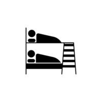 Bunk bed concept line icon. Simple element illustration. Bunk bed concept outline symbol design. vector