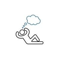 rest  concept line icon. Simple element illustration. rest  concept outline symbol design. vector