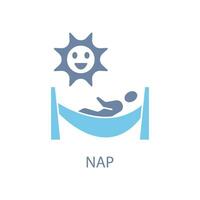 nap concept line icon. Simple element illustration. nap concept outline symbol design. vector