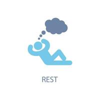 rest  concept line icon. Simple element illustration. rest  concept outline symbol design. vector