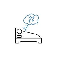 dream concept line icon. Simple element illustration. dream concept outline symbol design. vector