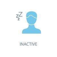 Inactive concept line icon. Simple element illustration. Inactive concept outline symbol design. vector