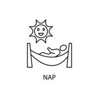 nap concept line icon. Simple element illustration. nap concept outline symbol design. vector