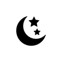 Moon and stars concept line icon. Simple element illustration. Moon and stars concept outline symbol design. vector