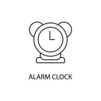 Alarm clock concept line icon. Simple element illustration. Alarm clock concept outline symbol design. vector
