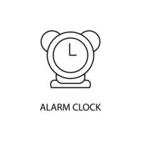 alarma reloj concepto línea icono. sencillo elemento ilustración. alarma reloj concepto contorno símbolo diseño. vector