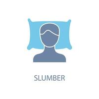 slumber concept line icon. Simple element illustration. slumber concept outline symbol design. vector