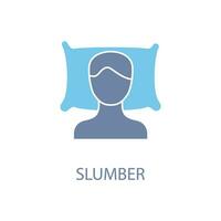 slumber concept line icon. Simple element illustration. slumber concept outline symbol design. vector