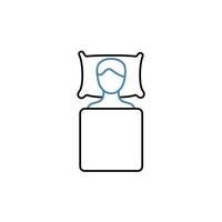 Blanket concept line icon. Simple element illustration. Blanket concept outline symbol design. vector