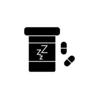 Sleeping pills concept line icon. Simple element illustration. Sleeping pills concept outline symbol design. vector