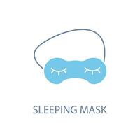 sleep mask concept line icon. Simple element illustration. sleep mask concept outline symbol design. vector