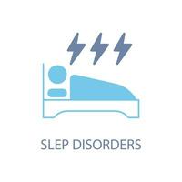 Sleep disorder concept line icon. Simple element illustration. Sleep disorder concept outline symbol design. vector