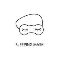 sleep mask concept line icon. Simple element illustration. sleep mask concept outline symbol design. vector