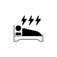 Sleep disorder concept line icon. Simple element illustration. Sleep disorder concept outline symbol design. vector