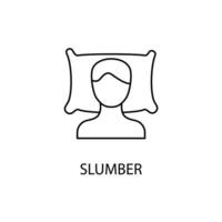 slumber concept line icon. Simple element illustration. slumber concept outline symbol design. vector