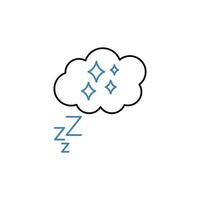 dreaming concept line icon. Simple element illustration. dreaming concept outline symbol design. vector