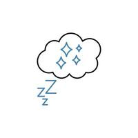 dreaming concept line icon. Simple element illustration. dreaming concept outline symbol design. vector