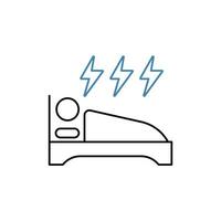 Sleep disorder concept line icon. Simple element illustration. Sleep disorder concept outline symbol design. vector