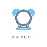 Alarm clock concept line icon. Simple element illustration. Alarm clock concept outline symbol design. vector