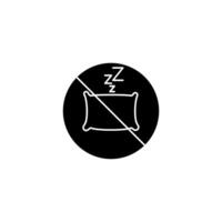 No sleep concept line icon. Simple element illustration. No sleep concept outline symbol design. vector