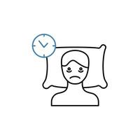 insomnia concept line icon. Simple element illustration. insomnia concept outline symbol design. vector