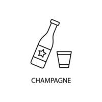 Champagne concept line icon. Simple element illustration. Champagne concept outline symbol design. vector